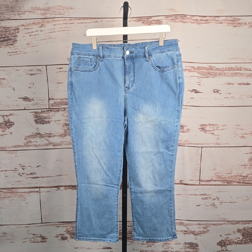 NYDJ Marilyn Straight Ankle Jeans Elodie Size 16